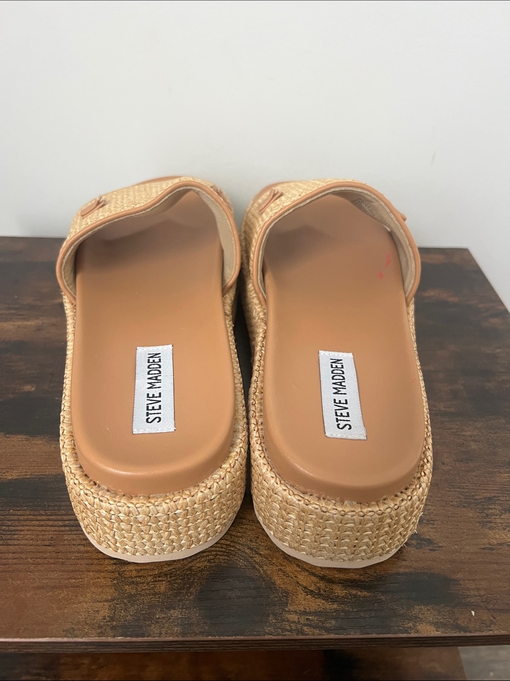 Steve Madden Kayley Raffia Platform Slides 9 # - Picture 6 of 7
